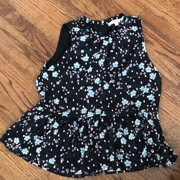 Lizeth Floral Sleeveless Peplum Top